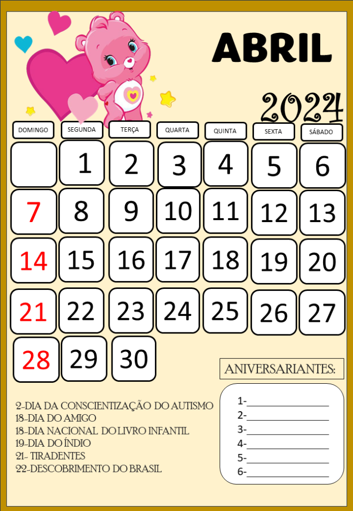% CALENDÁRIO ESCOLAR 2024