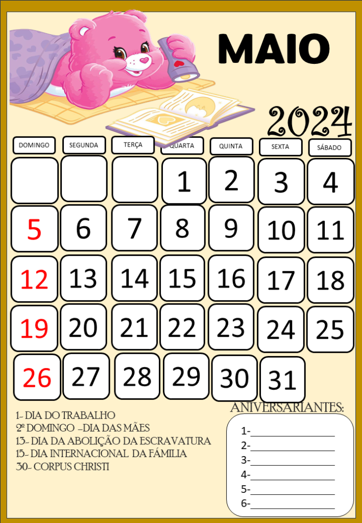 % CALENDÁRIO ESCOLAR 2024