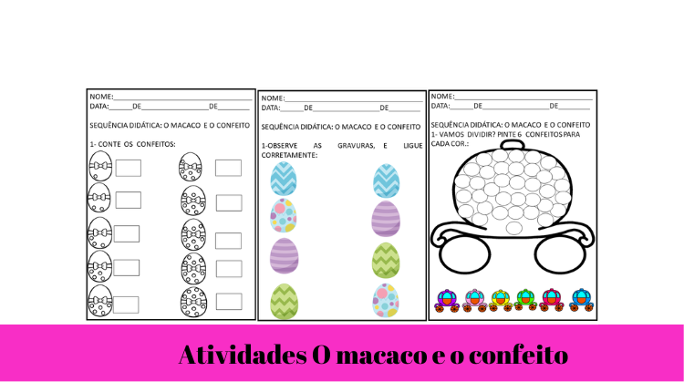 atividades o macaco e o confeito