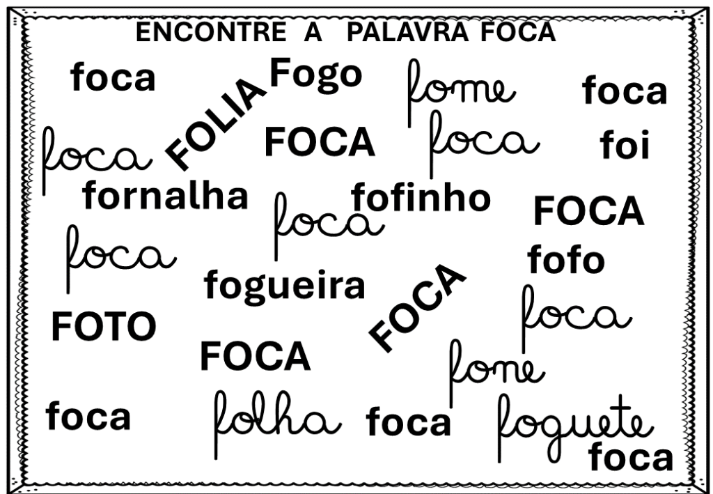 % Atividades letra F 2024