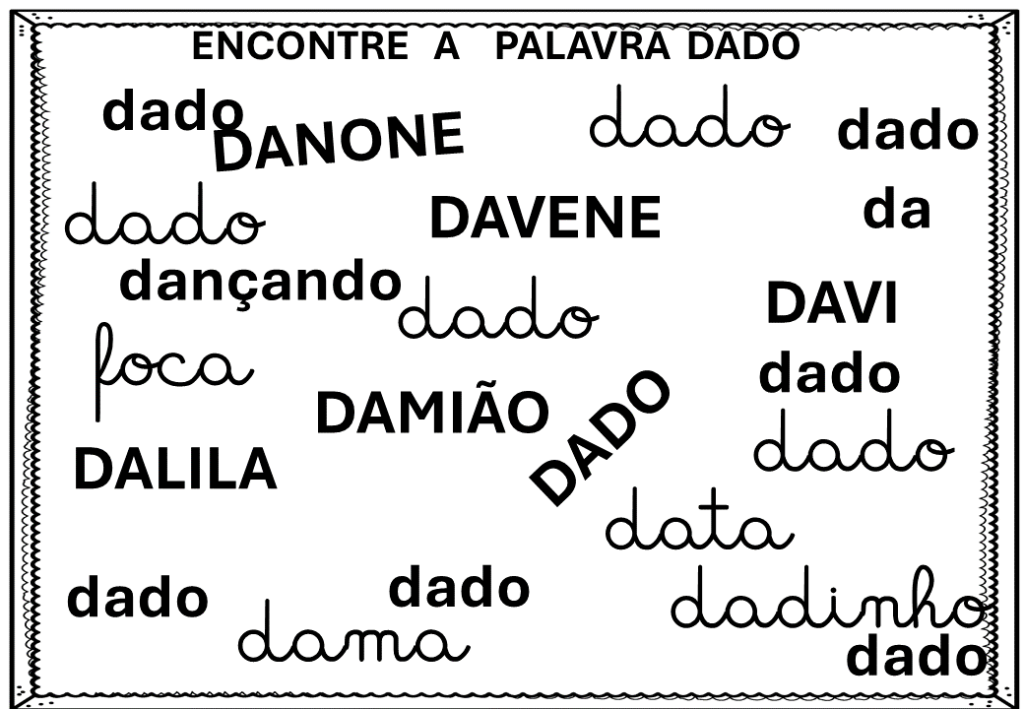% Letra D Atividades letra D 2024