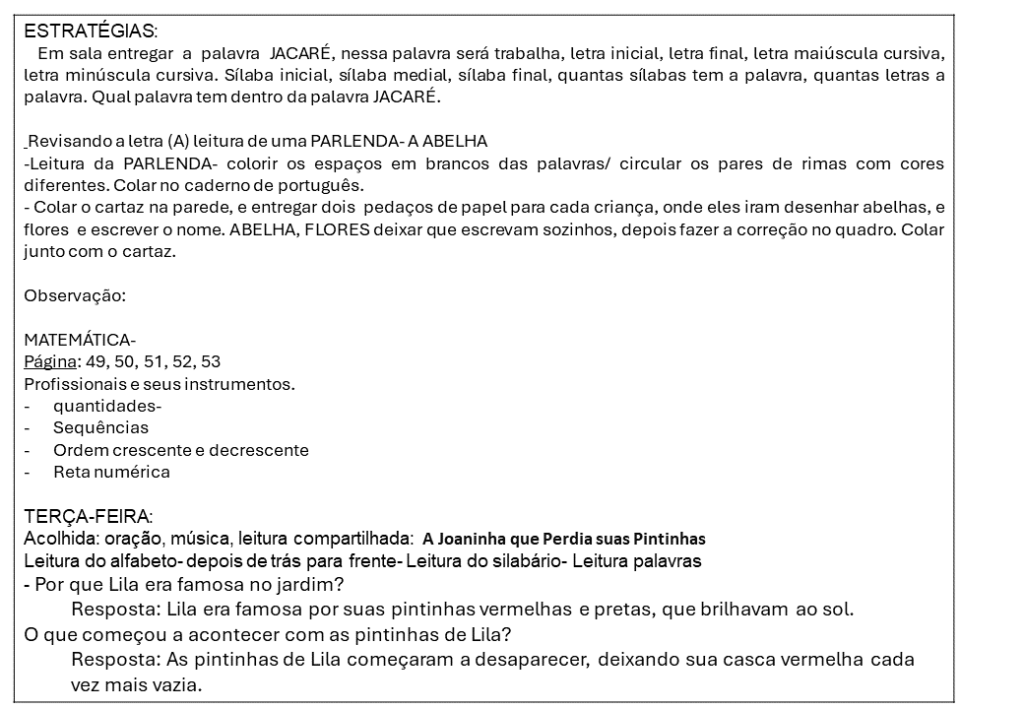 % letra J Planejamento letra J 2024