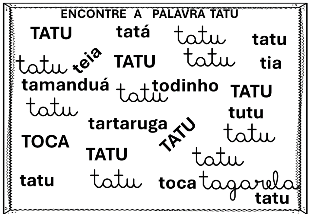 % Atividades com a Letra T 2024