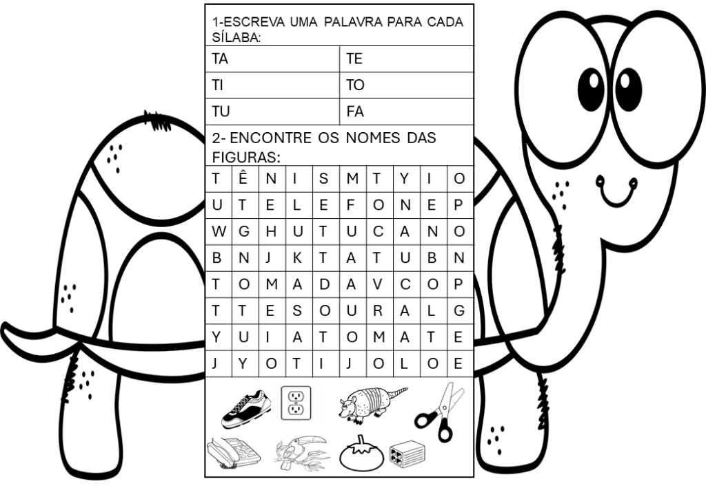 % Atividades com a Letra T 2024