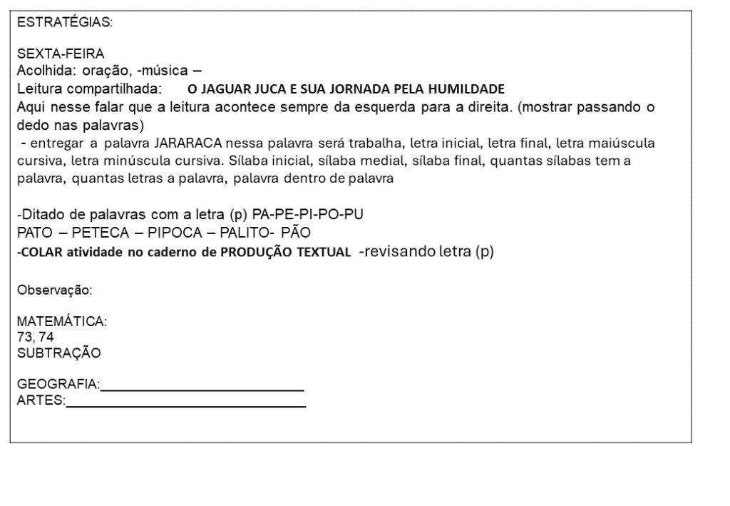 % letra J Planejamento letra J 2024