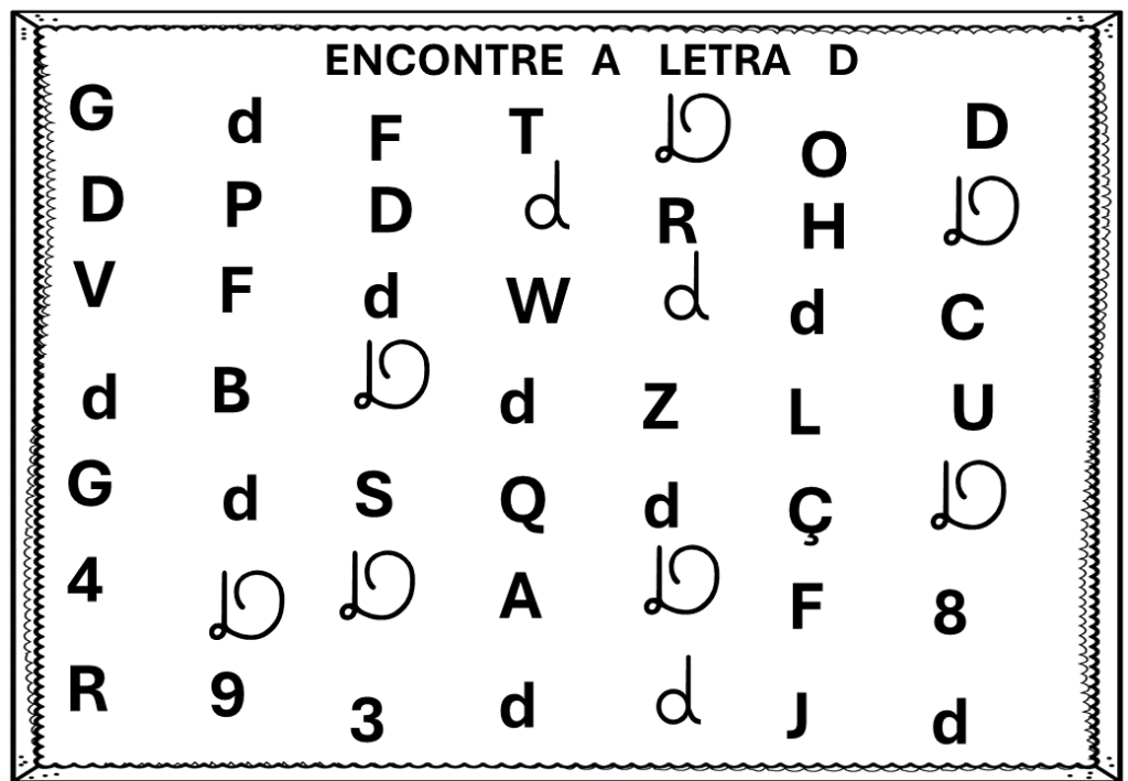 % Letra D Atividades letra D 2024