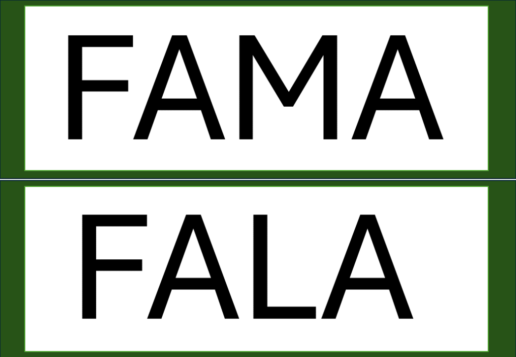 % Palavras com F e V 2024