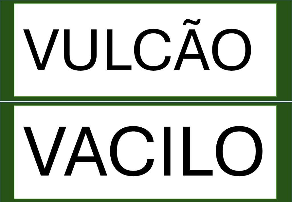 % Palavras com F e V 2024