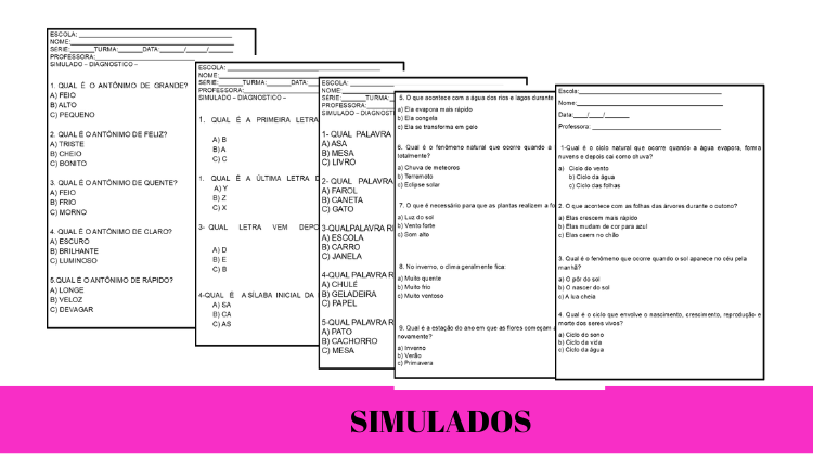 Simulados diagnósticos 1 ano 1 SIMULADO
