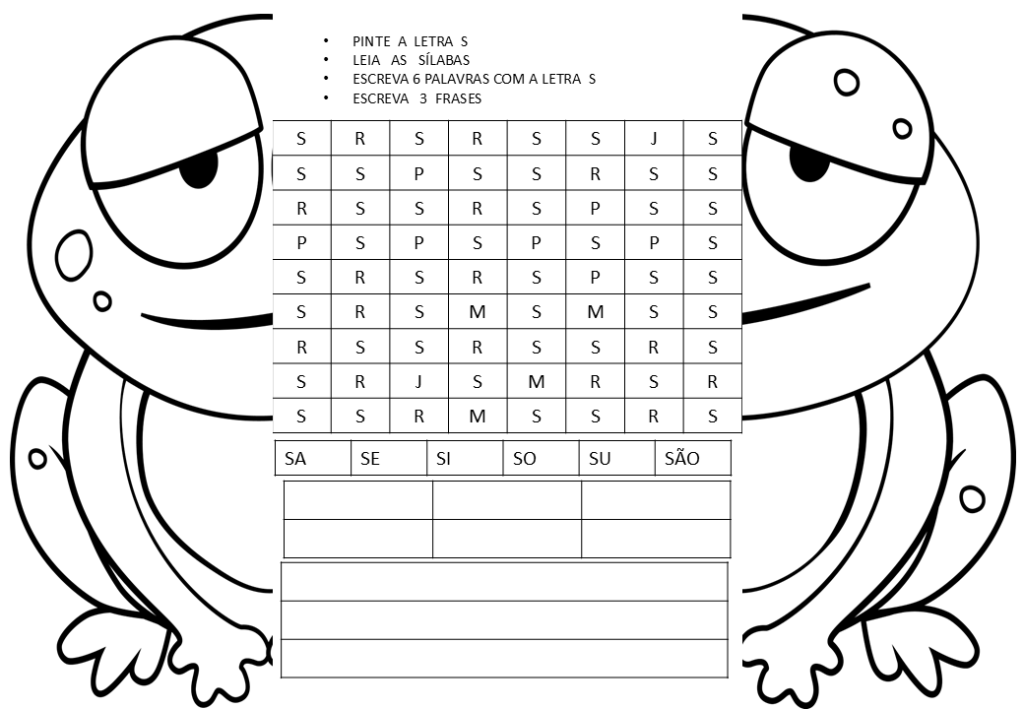 % Atividades de escrita, palavras e frases 1