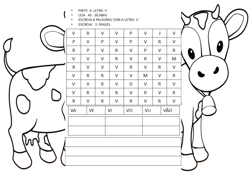 % Atividades de escrita, palavras e frases 1