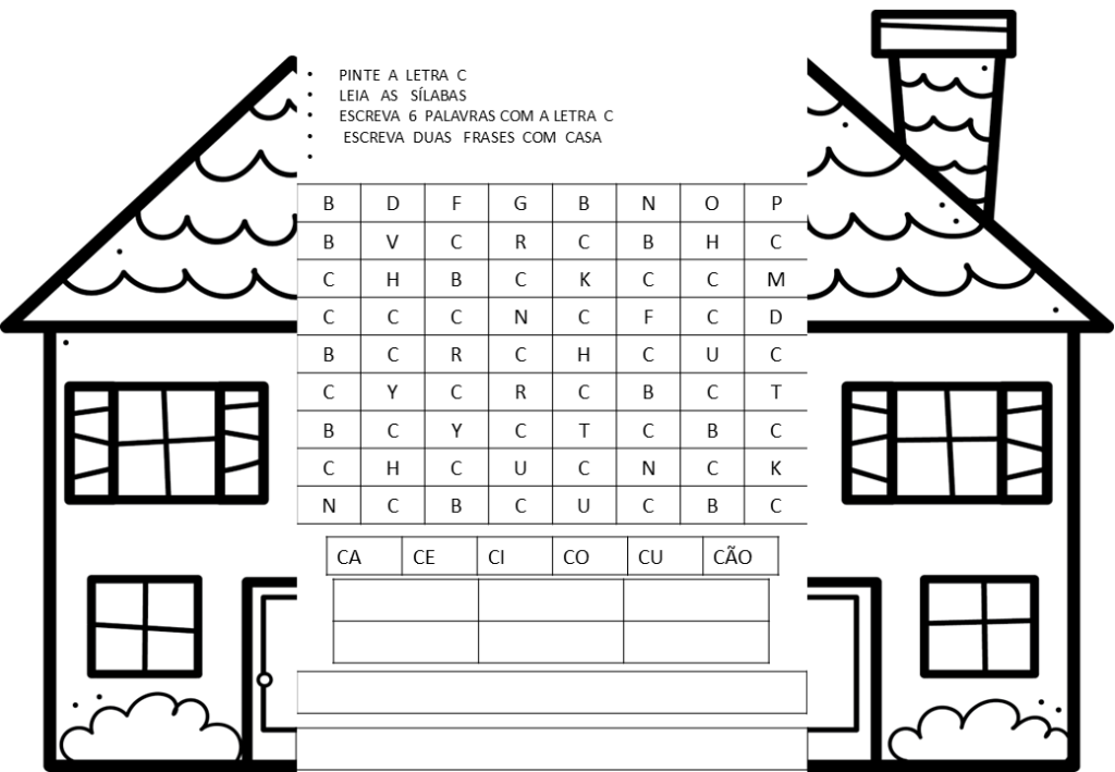 % Atividades de escrita, palavras e frases 1
