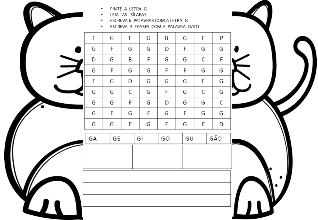 % Atividades de escrita, palavras e frases 1