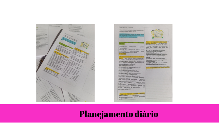 % Plano de aula diario 1ano